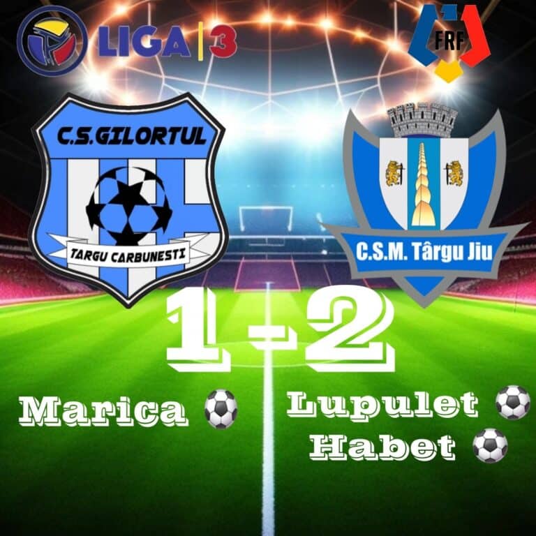 Gilortul Târgu Cărbunești a pierdut pe teren propriu, scor 1-2, cu CSM Târgu Jiu