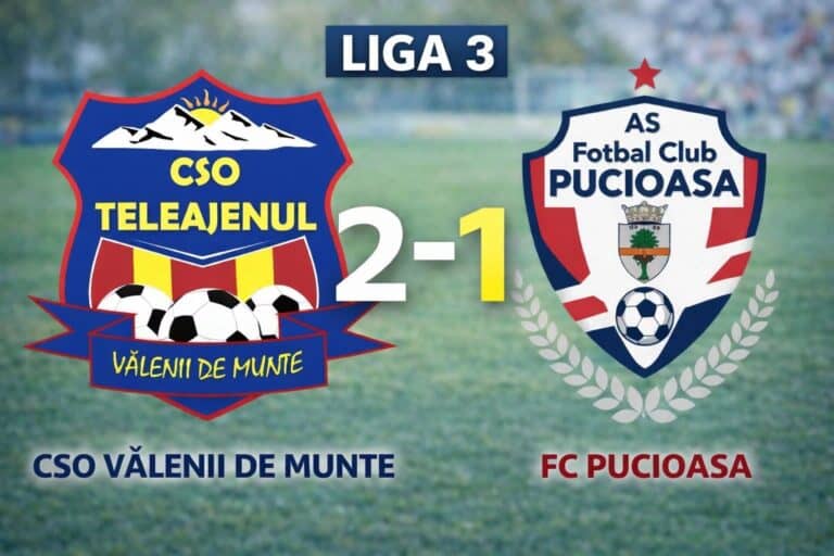 FC Pucioasa învinsă cu 1-2 de Vălenii de Munte