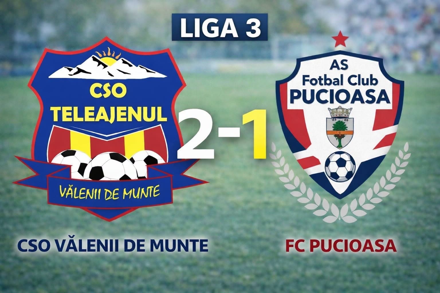 FC Pucioasa învinsă cu 1-2 de Vălenii de Munte