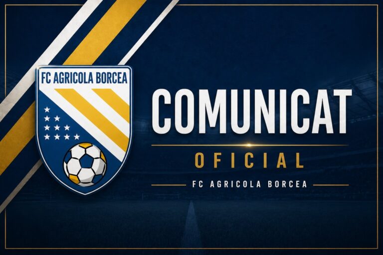 Agricola Borcea, comunicat oficial în legătură cu greșelile de arbitraj de la meciul cu Ștefănești