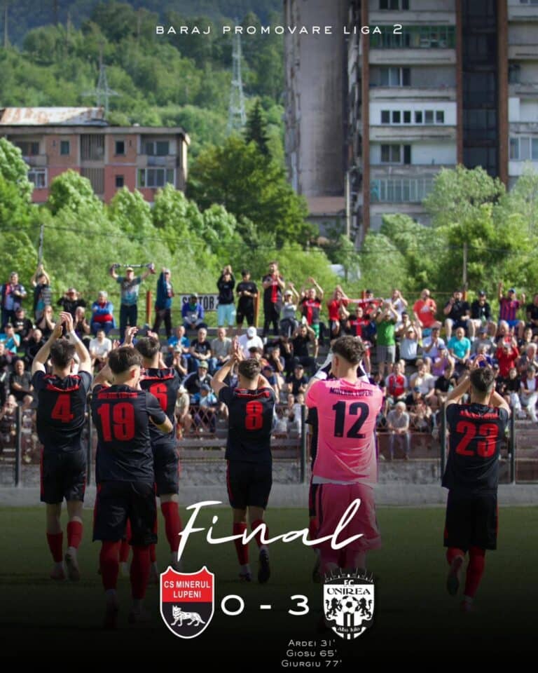 Minerul Lupeni a fost eliminată din barajul de promovare după meciul cu Unirea Alba Iulia