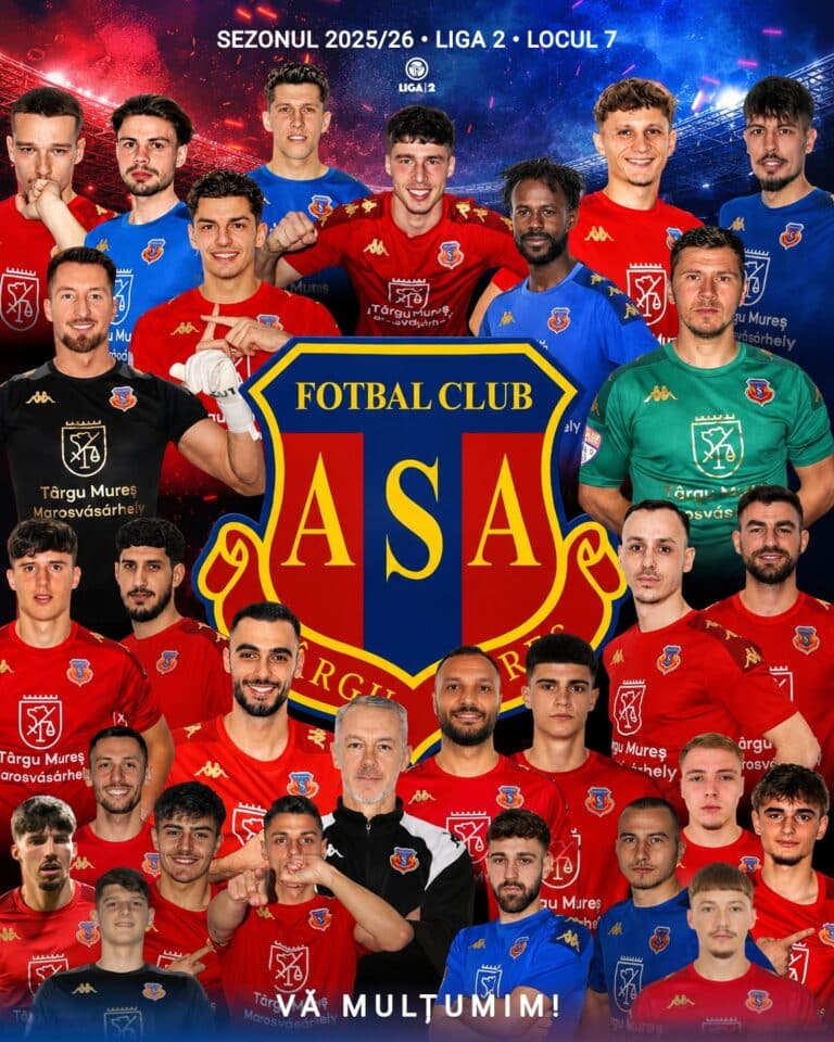 ASA Târgu Mureș a încheiat sezonul 2025/2026 pe locul 7