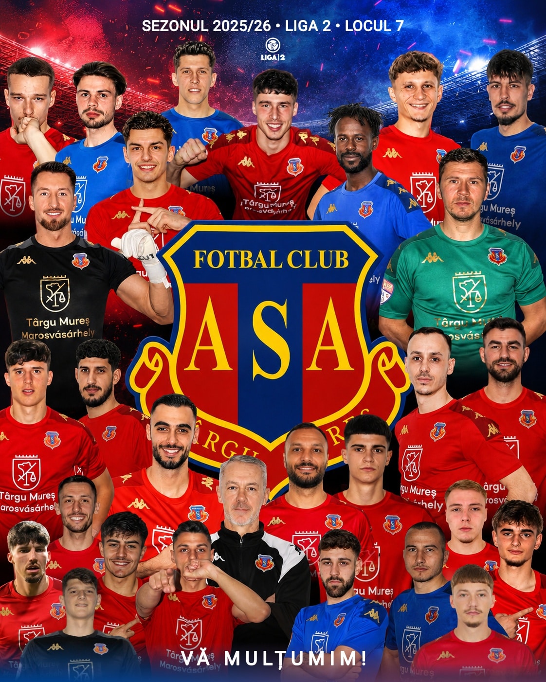 ASA Târgu Mureș a încheiat sezonul 2025/2026 pe locul 7