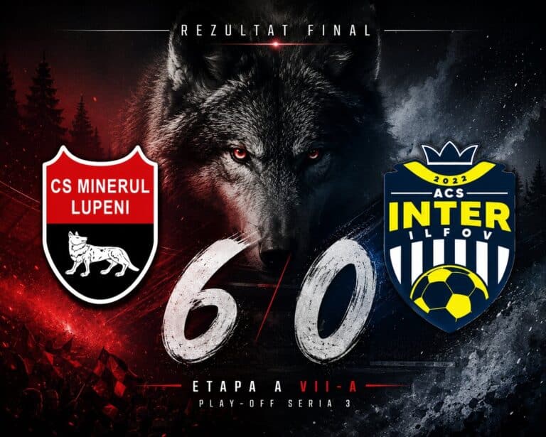 Minerul Lupeni a câștigat categoric duelul cu Inter Ilfov