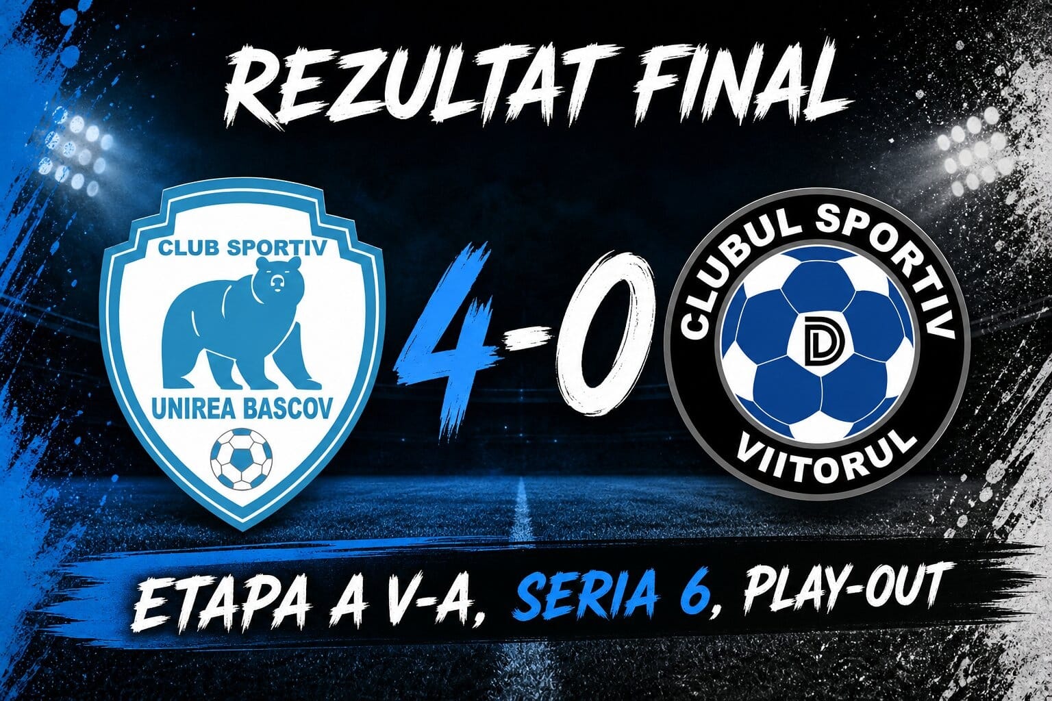 Viitorul Dăești, înfrângere dură cu Unirea Bascov