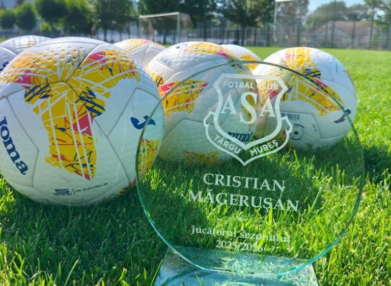 Cristian Măgerușan a primit trofeul „Jucătorul Sezonului” la ASA Târgu Mureș