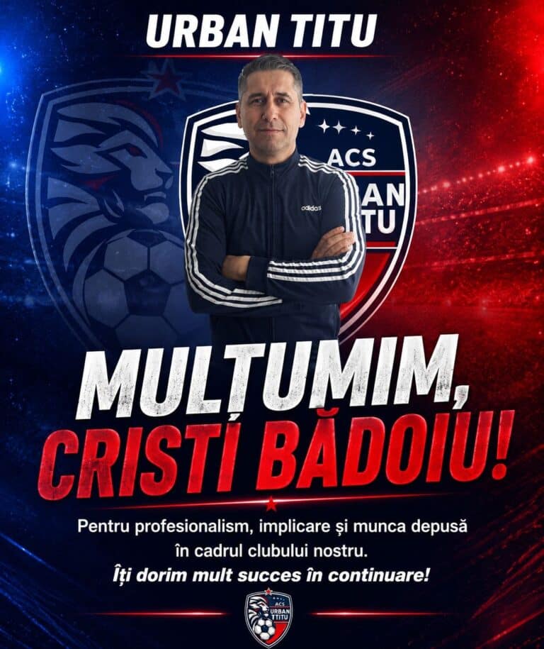 Urban Titu a anunțat încetarea colaborării cu antrenorul Cristi Bădoiu