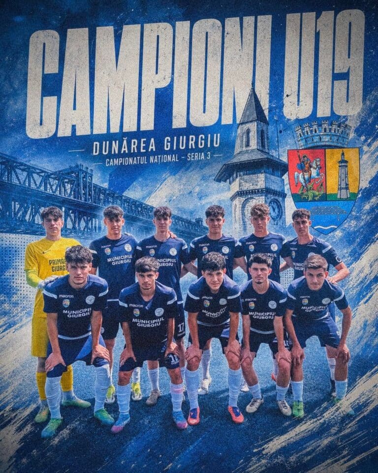 Dunărea Giurgiu a câștigat Campionatul Național FRF – Seria 3 la categoria U19