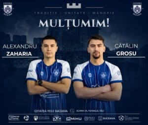 Cetatea Suceava se desparte de Cătălin Grosu și Alexandru Zaharia