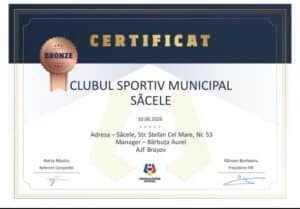 CSM Săcele a obținut Certificarea BRONZE din partea FRF