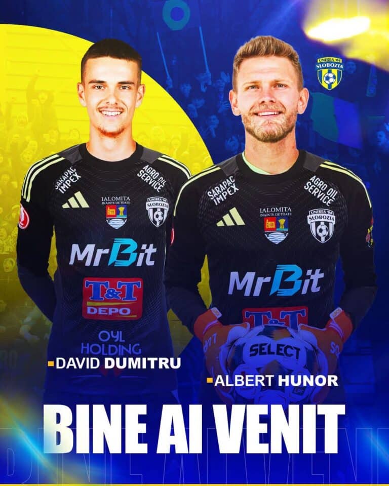 Unirea Slobozia i-a transferat pe portarii David Dumitru și Hunor Albert