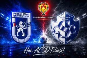 ACSO Filiași debutează în noul sezon oficial. Duel cu FCU Craiova 1948 în primul tur al Cupei României