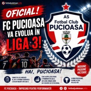 FC Pucioasa va evolua în Liga a III-a în sezonul 2026-2027