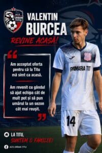 Valentin Burcea a revenit la Urban Titu