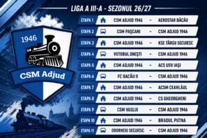CSM Adjud 1946 și-a aflat programul din Liga a III-a: debut acasă cu Aerostar Bacău