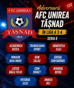 Unirea Tășnad va evolua în Seria a 8-a din Liga a III-a