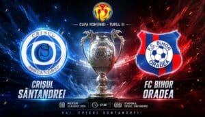 Crișul Sântandrei și FC Bihor se întâlnesc în Turul III al Cupei României