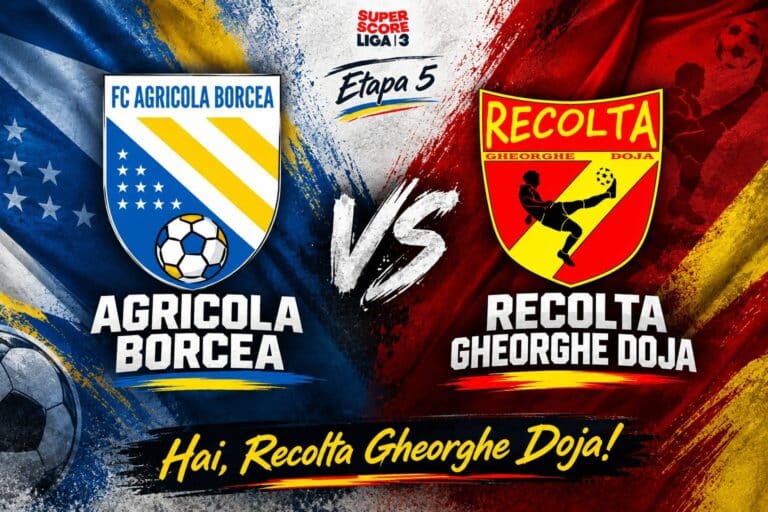 Agricola Borcea – Recolta Gheorghe Doja, duel între lider și formația aflată în revenire