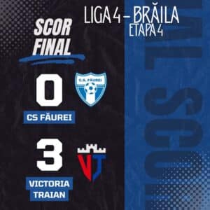 C.S. Făurei – Victoria Traian 0-3. Succes pentru Victoria Traian