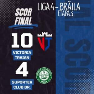 Victoria Traian – Suporter Club Brăila 10-4. Victorie la scor în etapa a IV-a