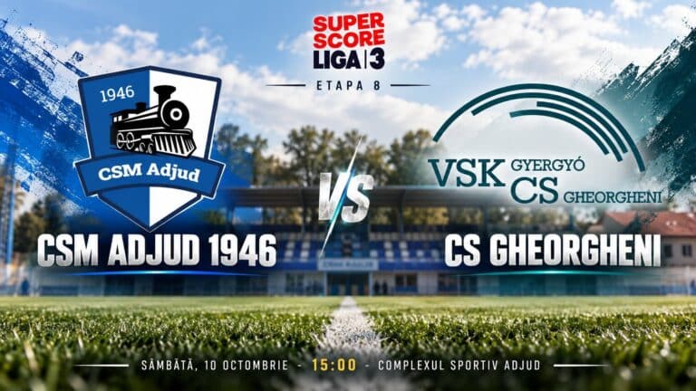 CSM Adjud 1946, duel pe teren propriu cu CS Gheorgheni pentru puncte importante