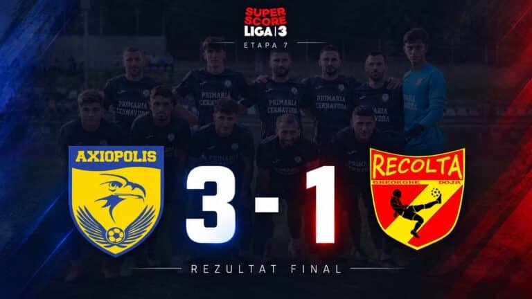 Axiopolis, victorie cu 3-1 în fața Recoltei Gh. Doja. Gheorghe Mina: „Le-am spus că vor putea câștiga doar prin atitudine, dăruire și ambiție”