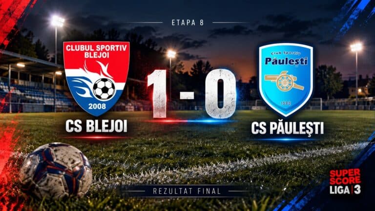 CS Păulești a pierdut la limită în deplasarea de la CS Blejoi