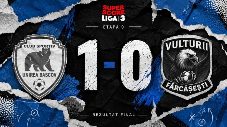 Vulturii Fărcășești, învinși la limită de Unirea Bascov, scor 0-1